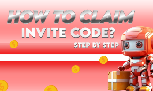 Picture of a robot holding a gift and explaining
how to get the HGZY INVITE CODE.