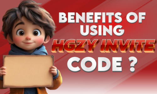 A picture of a man holding a paper 
and explaining the benefits of using the HGZY invite code.
